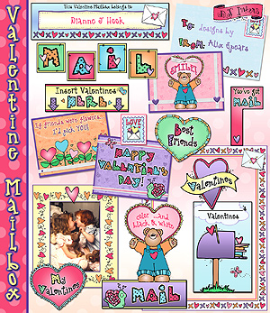 Valentine Mailbox - Printable Decorating Kit