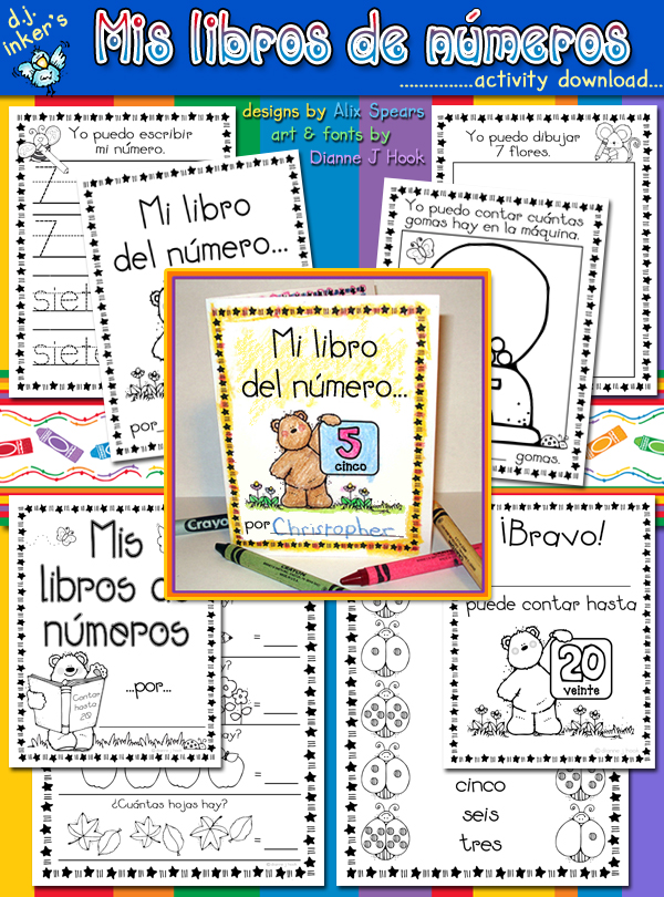 Mis Libros De Números Learning Printables