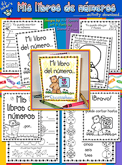 Mis Libros De Números Learning Printables