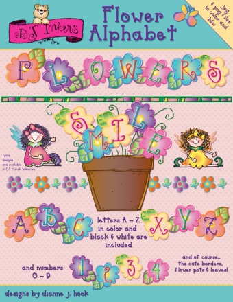 Flower Alphabet Clip Art Download