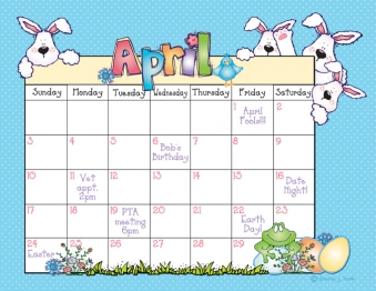 April Whimzee Clip Art, Borders and Printables