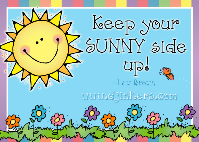 Keep your sunny side up quote with clip art and font by DJ Inkers