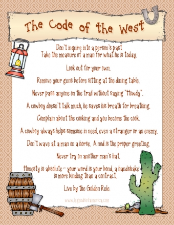 Code of the West with clip art and fonts by DJ Inkers