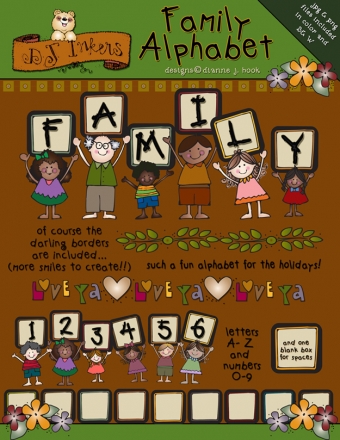 Family Clip Art Alphabet Download