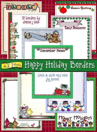 Happy Holiday Borders Clip Art Download