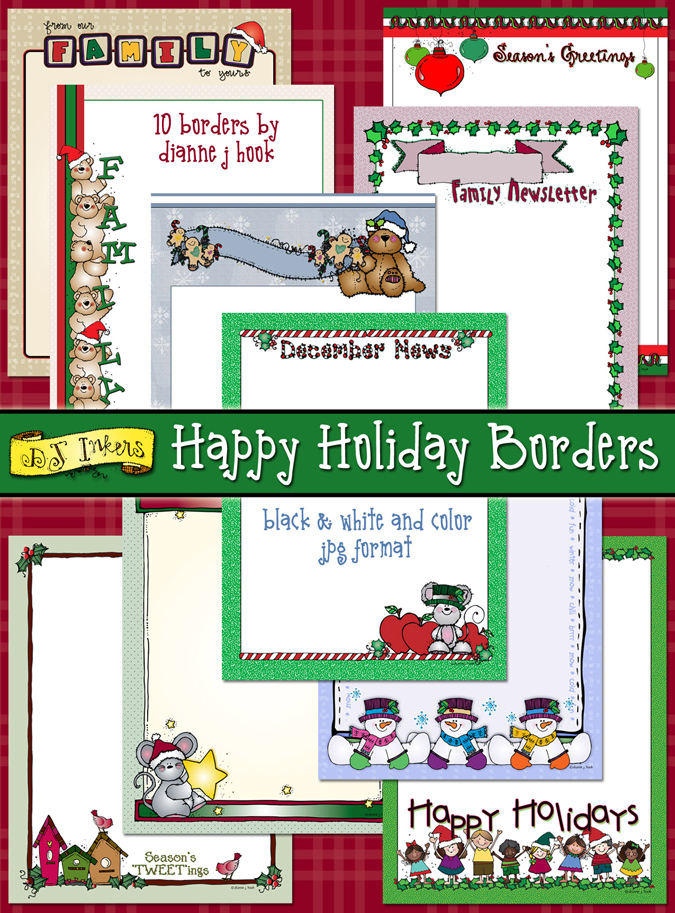 Happy Holiday Borders Clip Art Download