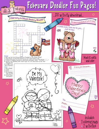 February Doodler Fun Pages Download