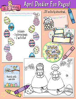 April Fun and Coloring Pages Activity Download