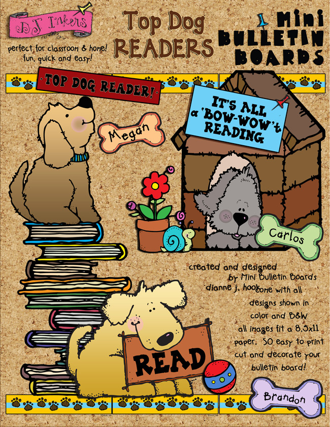 Top Dog Readers Printable Bulletin Board