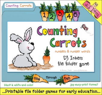 Counting Carrots File Folder Game Download