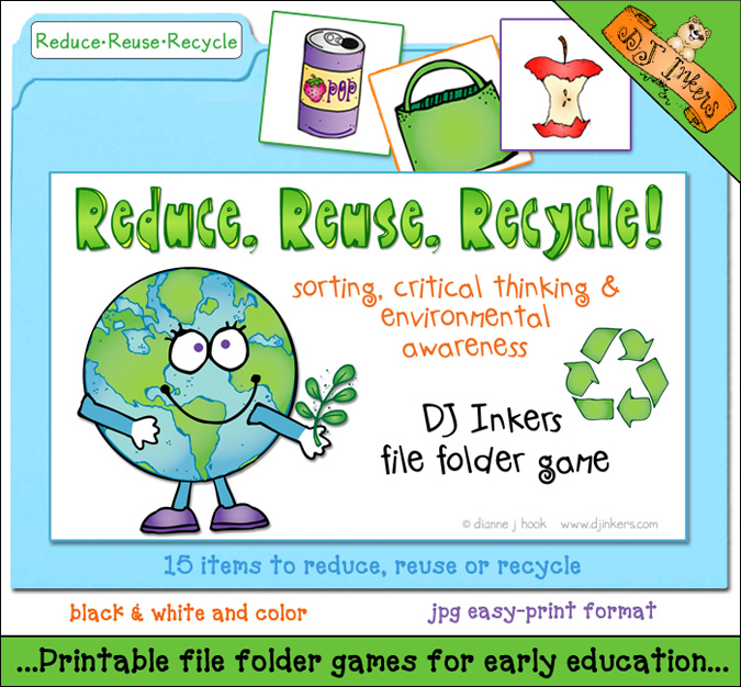 Reduce, Reuse, Recycle File Folder Game Download