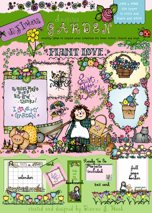 DJ Inspires Garden Clip Art Download