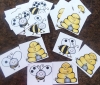 number matching activity made with cute bee clip art by DJ Inkers