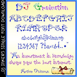 DJ Graduation Font Download