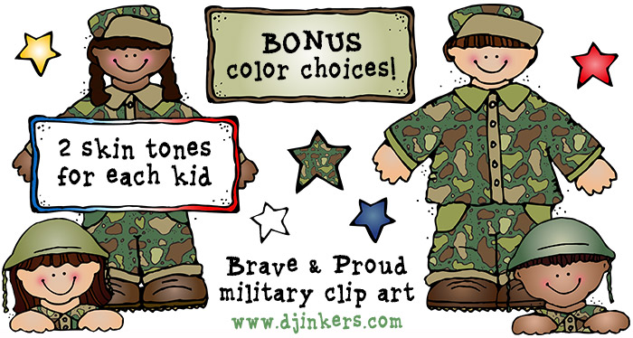 Brave and Proud Military Clip Art for the USA Download
