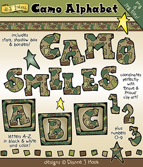 Camo Clip Art Alphabet Download