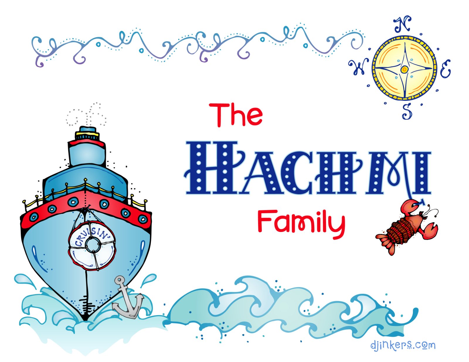 Sail Away Clip Art for Cruises and Beach Vacations