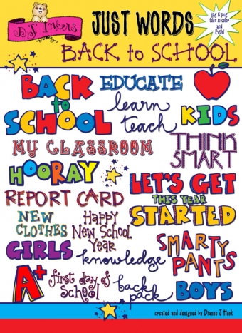 Back To School Words Clip Art Download