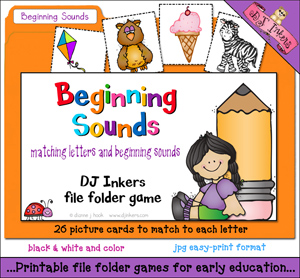 Beginning Sounds File Folder Game Download