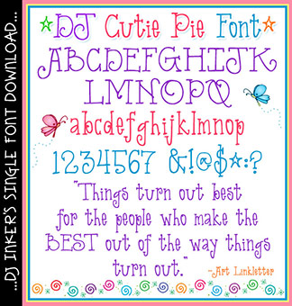 DJ Cutie Pie Font Download