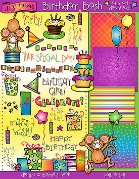 Birthday Bash Clip Art Download