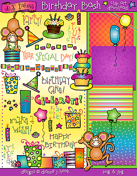 Birthday Bash - Party Clip Art Download