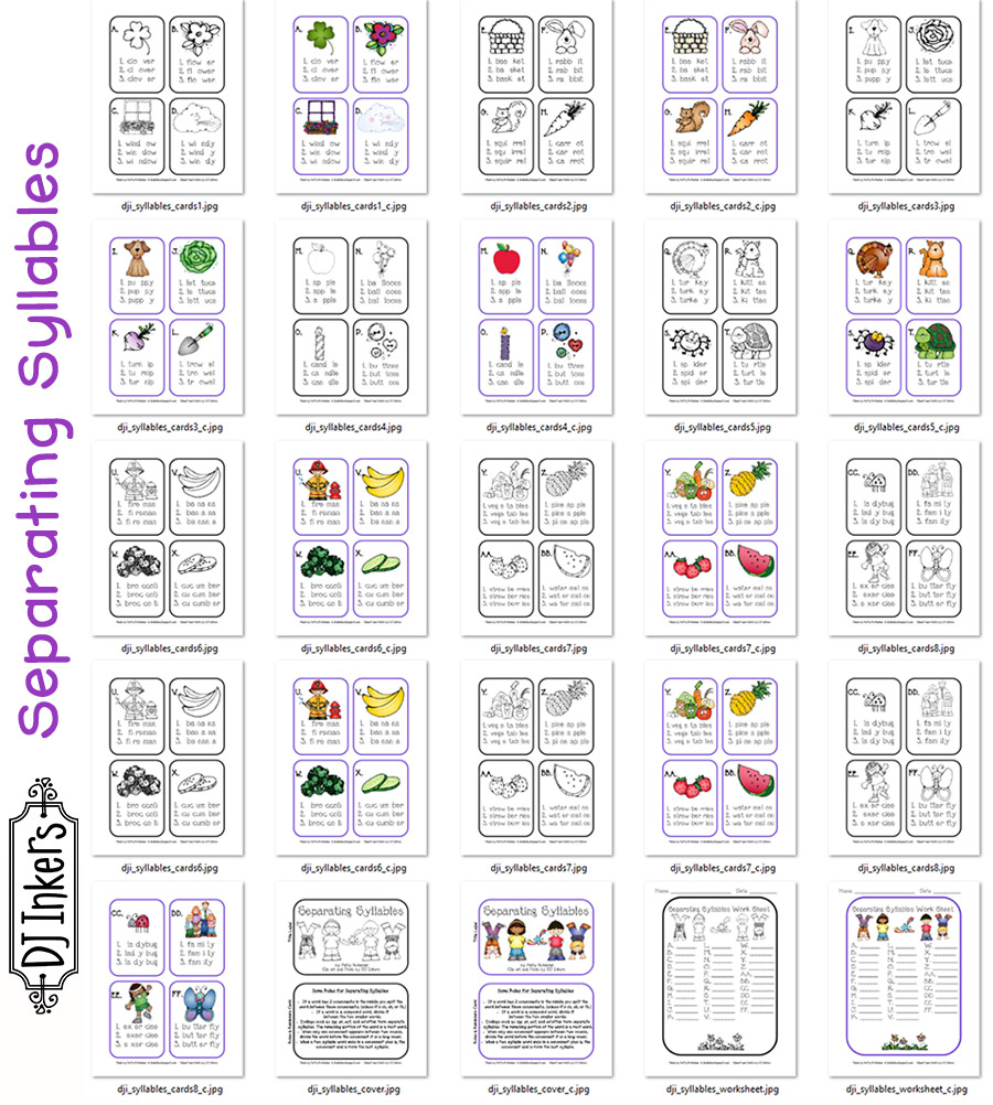 Separating Syllables Activity Download