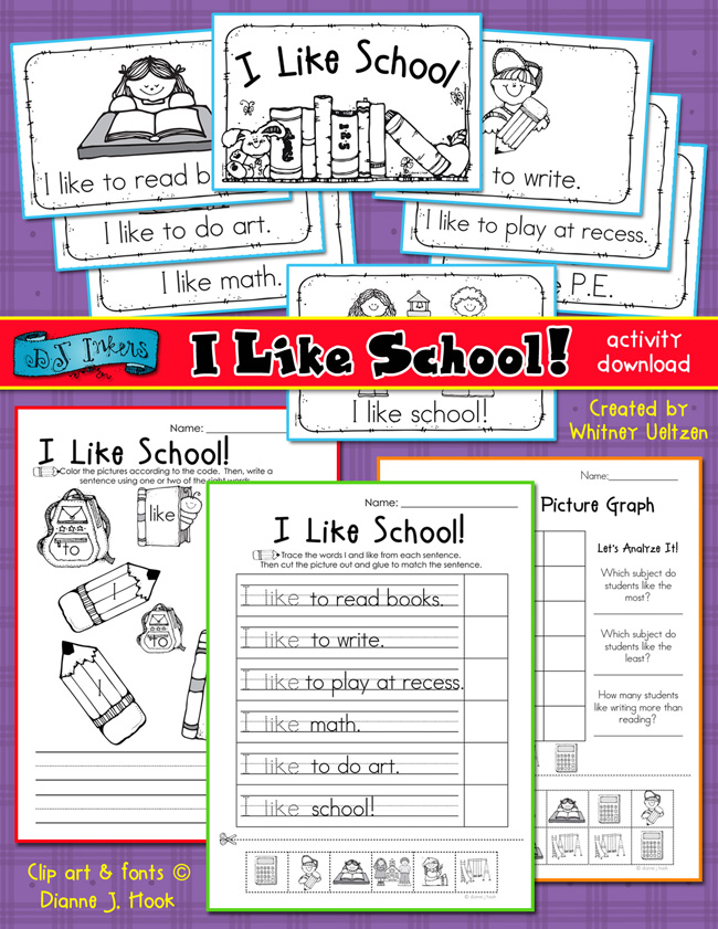 I Like School - Learning Packet for Pre-K-1