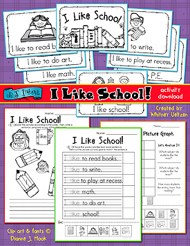 I Like School - Learning Packet for Pre-K-1