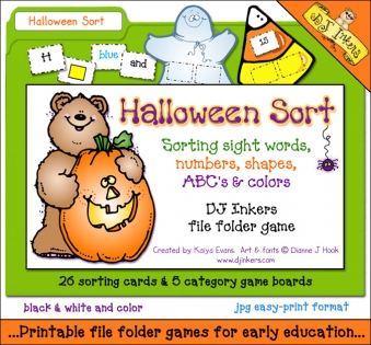 Halloween Sort File Folder Game Download