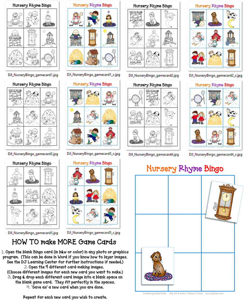Nursery Rhyme Bingo Activity Download