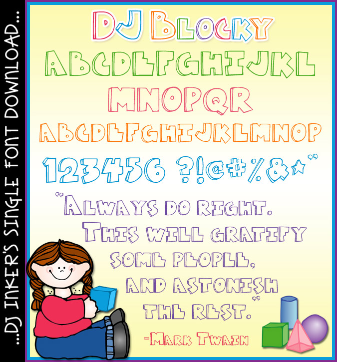 DJ Blocky Font Download