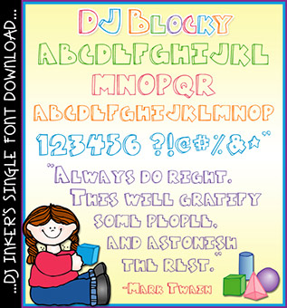 DJ Blocky Font Download