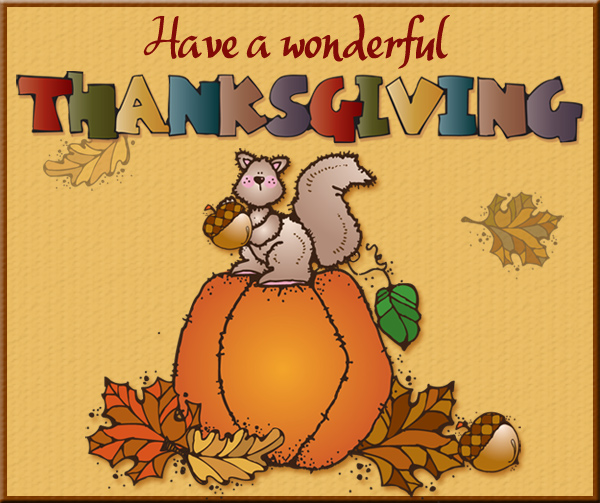 Happy Thanksgiving card with clip art by DJ Inkers