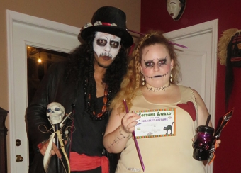 Scariest Costume Award with certificate by DJ Inkers