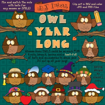 Owl Year Long Clip Art Download