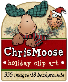 Chris-Moose Holiday Clip Art Download Collection