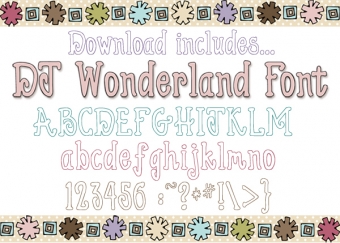 Snow Play Clip Art Snippets, Font and Printables
