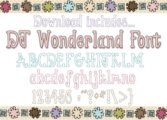 Snow Play Clip Art Snippets, Font and Printables Kit