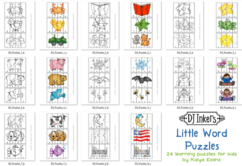 Little Word Puzzles - Learning Activity Download