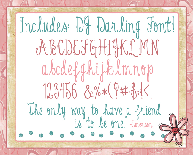 Best Friends Clip Art Snippets, Font and Printables Kit