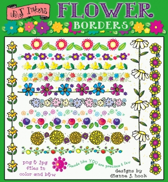 Free Printable Flower Border