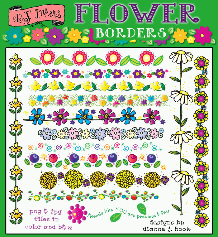 Flower Borders Clip Art Download