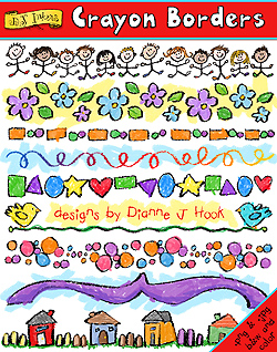 Crayon Borders Clip Art Download