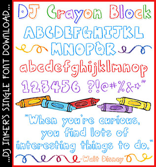 DJ Crayon Block Font Download