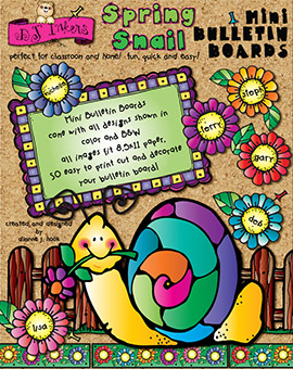 Spring Snail Printable Bulletin Board and Clip Art