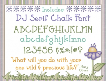 For The Birds Clip Art Snippets, Font and Printables
