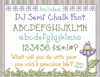 For The Birds Clip Art Snippets, Font and Printables Kit