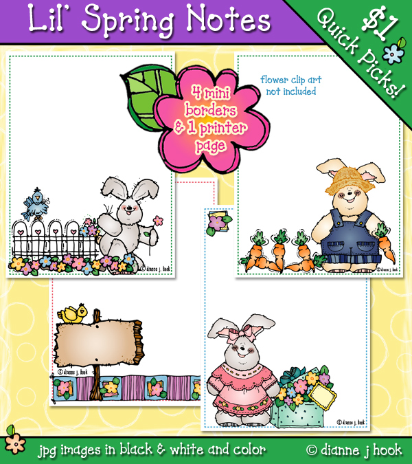 Lil' Spring Notes - Mini Borders Download