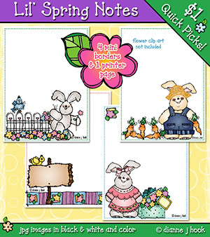Lil' Spring Notes - Mini Borders Download